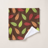 Motif De Feuilles, Feuilles Colorés, Feuilles D'Au (Gant de toilette)