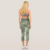 Motif de feuilles tropicales Capri Leggings (Verso)