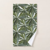 Motif de feuilles vertes (Serviette à main)