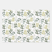 Motif de feuilles vertes aquarelle (Devant 3)