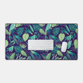 Motif de feuilles vertes et violettes (Clavier et souris)
