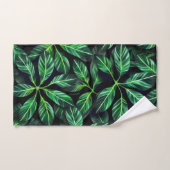 Motif de feuilles vertes fraîches (Serviette à main)