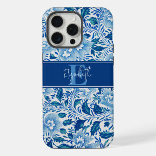 Motif de fleur chinoise vintage bleu pastel Nom