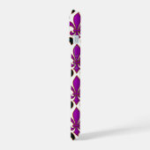 Motif de fleur de lis baroque noir violet (Côté gauche)