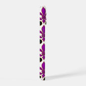 Motif de fleur de lis baroque noir violet (Côté droit)