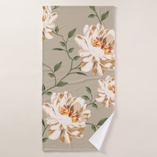 motif de fleur marron sur fond bleu