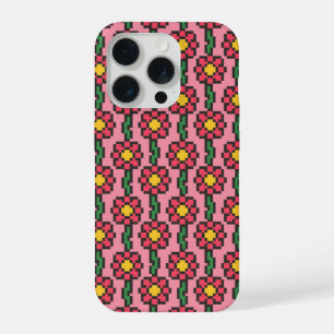 Motif de fleur pixel 8 bits