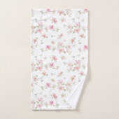 Motif de fleur rose mou d'aquarelle (Serviette à main)