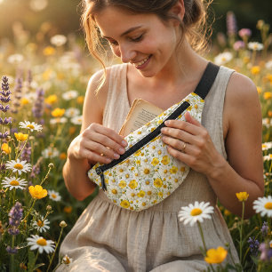 Motif de fleur sauvage à l'aquarelle jaune