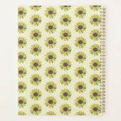 Motif de fleur simple tournesol marron vert jaune (Dos)