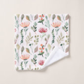Motif de fleurs à l'aquarelle (Gant de toilette)