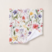 Motif de fleurs à l'aquarelle sans couture (Gant de toilette)
