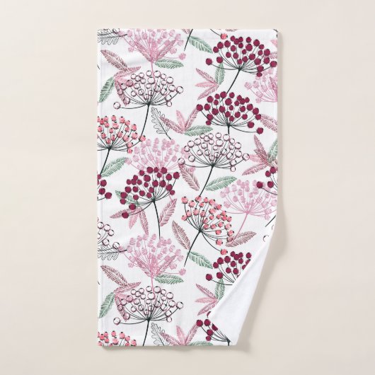 Motif de fleurs à main (Serviette à main)