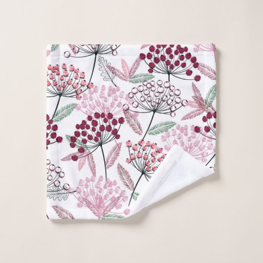 Motif de fleurs à main (Gant de toilette)