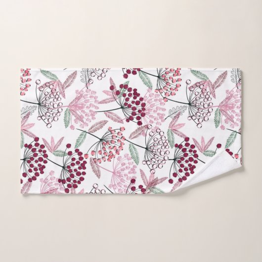 Motif de fleurs à main (Serviette à main)