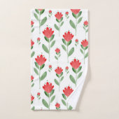 Motif de fleurs Abstrait couleur rouge (Serviette à main)