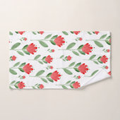Motif de fleurs Abstrait couleur rouge (Serviette à main)