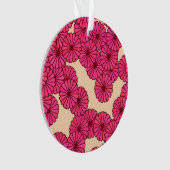 Motif de fleurs Art Déco - rose profond et pêche (devant)