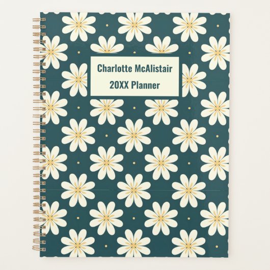 Motif de fleurs blanc et jaune (Devant)