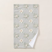 Motif de fleurs blanches élégantes (Serviette à main)