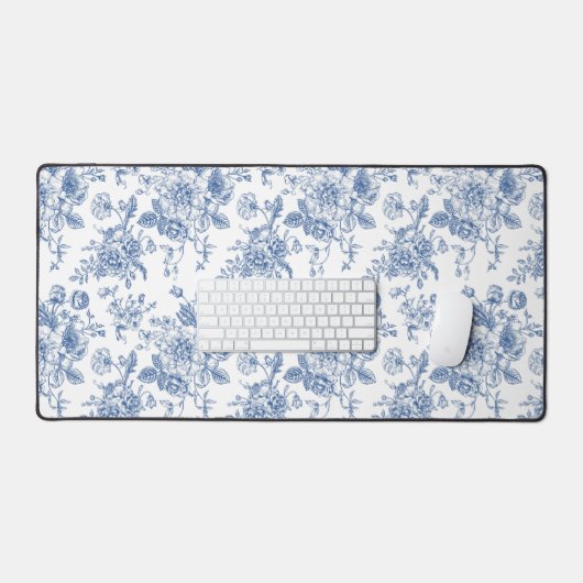 Motif de fleurs bleues (Clavier et souris)