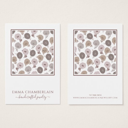 Motif de fleurs bouchées (Devant & derrière)