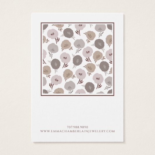 Motif de fleurs bouchées (Dos)