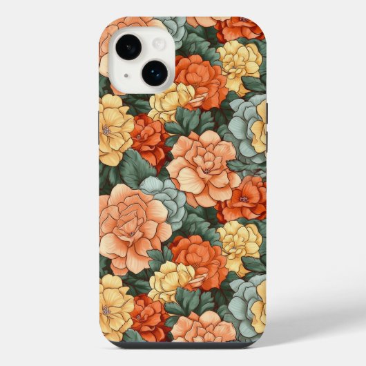Motif de fleurs colorées (Verso)