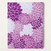 Motif De Fleurs, Dahlia Violet, Votre Nom (Dos)