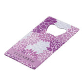 Motif De Fleurs, Dahlia Violet, Votre Nom (Devant Angle)