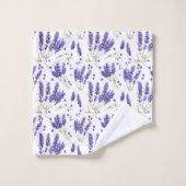 Motif de fleurs d'aquarelle de lavande (Gant de toilette)
