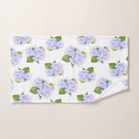 Motif de fleurs d'aquarelle Hydrangea (Serviette à main)