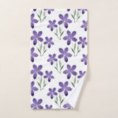 Motif de fleurs d'aquarelle violette (Serviette à main)