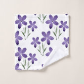 Motif de fleurs d'aquarelle violette (Gant de toilette)
