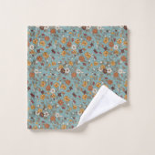 Motif de fleurs de Boho rétro (Gant de toilette)