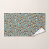 Motif de fleurs de Boho rétro (Serviette à main)
