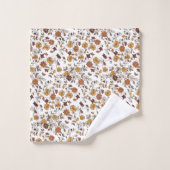 Motif de fleurs de Boho rétro (Gant de toilette)