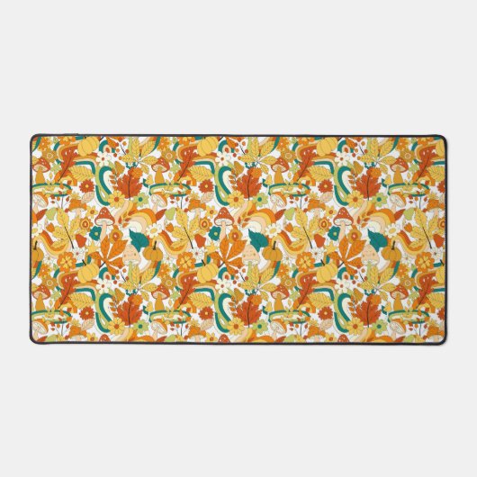 Motif de fleurs de champignons Super rétro (Recto)