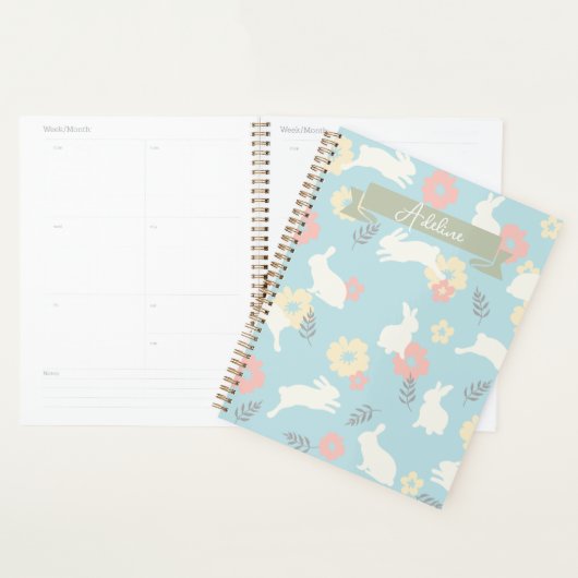 Motif de fleurs de lapins mignons (Devant avec enveloppe)