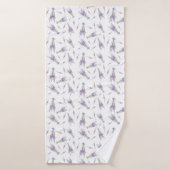 Motif de fleurs de lavande sèche (Serviette de bain)