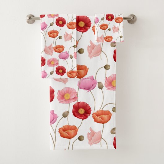 Motif de fleurs de pavots (En situation)