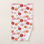 Motif de fleurs de pavots (Serviette à main)