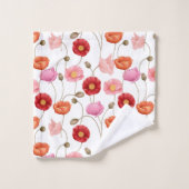 Motif de fleurs de pavots (Gant de toilette)