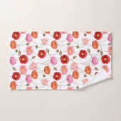 Motif de fleurs de pavots (Serviette à main)