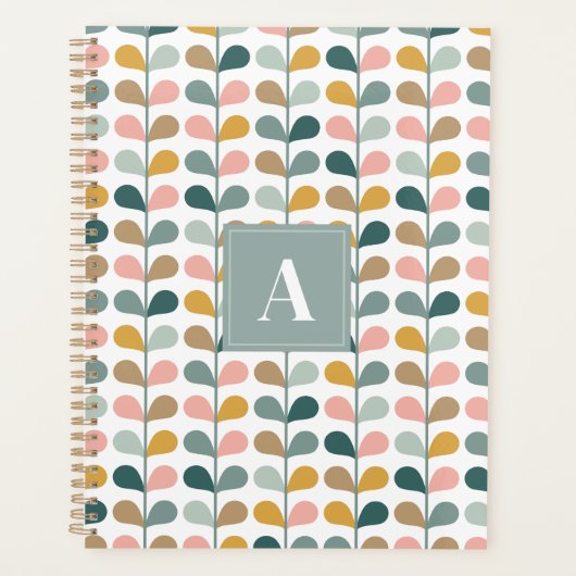 Motif de fleurs de pétale initiales de monogramme  (Devant)