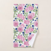 Motif de fleurs de rose rose (Serviette à main)