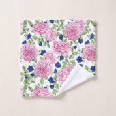 Motif de fleurs de rose rose (Gant de toilette)