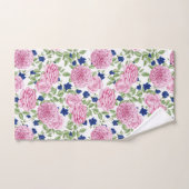 Motif de fleurs de rose rose (Serviette à main)