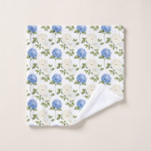 Motif de fleurs d'hydrangea bleues élégantes  (Gant de toilette)