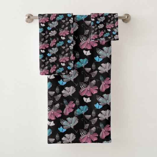 Motif de fleurs et de papillons (En situation)
